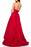 Royal Blue Simple V Neck Satin Prom A Line Spaghetti Straps Long Evening Dress - Prom Dresses