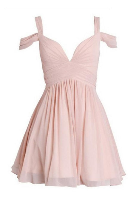 Ruched Chiffon Sweetheart Homecoming Prom Dresses - Prom Dresses