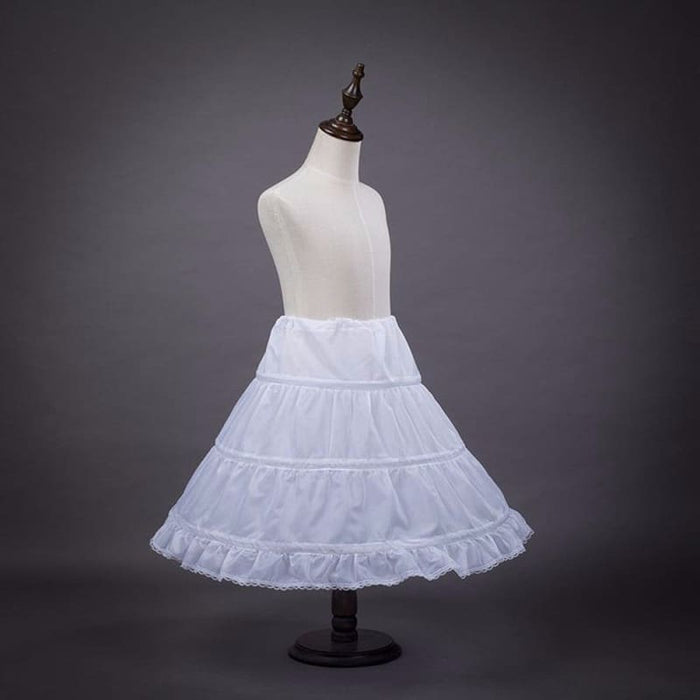 Ruffle 3 Hoops Tulle Flower Girl Dress underskirt Petticoats | Bridelily - same as photo - wedding petticoats