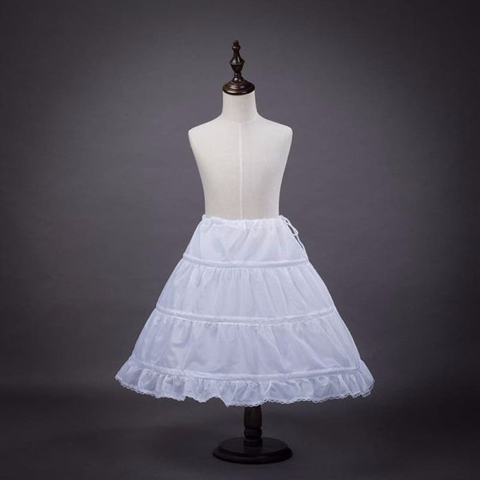 Ruffle 3 Hoops Tulle Flower Girl Dress underskirt Petticoats | Bridelily - same as photo - wedding petticoats