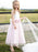 Flower Girl Dresses Satin Jewel Neck Sleeveless Flowers Ankle Length Sash Kids Party Dresses