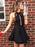 Satin Jewel Sleeveless A-line Short/Mini With Ruffles Dresses - Prom Dresses