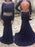 Scoop Long Sleeves Sweep/Brush Train With Beading Two Piece Dresses - Prom Dresses