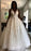SD2089 V neck Floral Appliques Lace A-line Wedding Dress - Same As Picture - wedding dresses
