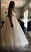 SD2089 V neck Floral Appliques Lace A-line Wedding Dress - Same As Picture - wedding dresses