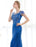Sequin Evening Dresses Royal Blue Mermaid Formal Dress Rhinestones Beaded Cap Sleeve Floor Length Evening Gown wedding guest dress