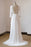 Sexy 3/4 Sleeves and Backless Long Chiffon Beach Wedding Dress - Wedding Dresses