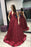 Sexy Deep V Neck Sequined Prom Crisscross Back Chic Evening Dress with Ribbon - Prom Dresses