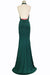 Sexy Halter Mermaid Prom Jade Backless Long Evening Dress - Prom Dresses