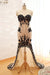 Sexy High Low Black Lace Champagne Prom Dress - Prom Dresses
