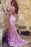 Sexy Mermaid Long Sleeves Tulle Appliques Dresses Backless Prom Dress - Prom Dresses
