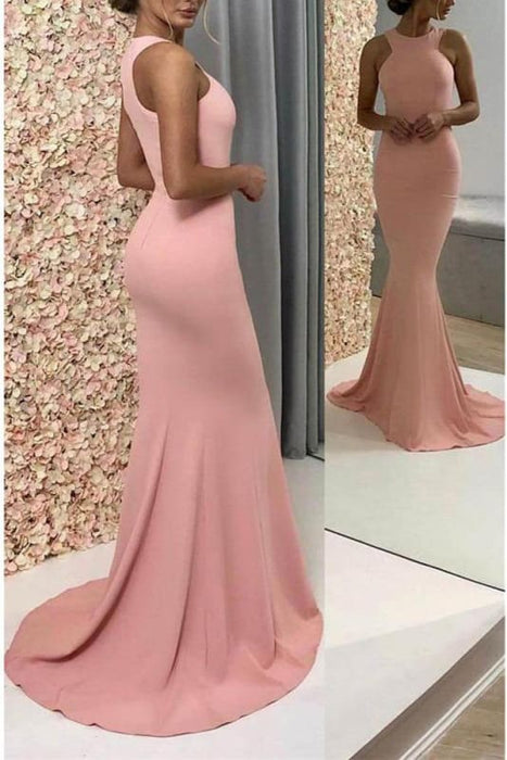 Sexy Mermaid Sleeveless Prom Dress for Teens Long Trumpet Evening Dresses - Prom Dresses