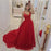 Sexy Red V-Neck Evening Dress | 2020 Mermaid Tulle Prom Dress - Prom Dresses
