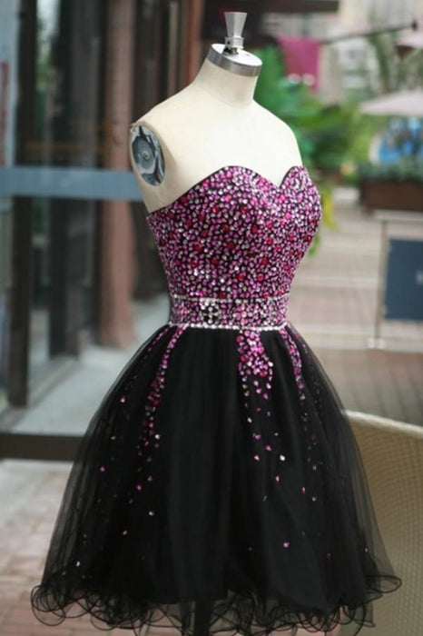 Sexy Sequins Beaded Sweetheart Prom Homecoming Dress - Prom Dresses