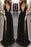 Sexy Spaghetti Straps Deep V-neck Sleeveless Black Tulle Prom Party Dress - Prom Dresses