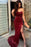 Sexy Strapless Split Mermaid Prom Dresses Charming Sweetheart Shiny Evening Dress - Prom Dresses