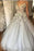 Sexy Straps Ball Gown Appliqued Deep V-neck Wedding Dress - Wedding Dresses