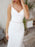 Sexy Wedding Dress Lycra Spandex V Neck Sleeveless Strap Sash Mermaid Bridal Dresses With Train