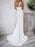 Sexy Wedding Dress Lycra Spandex V Neck Sleeveless Strap Sash Mermaid Bridal Dresses With Train