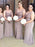 Sheath Illusion Bateau Light Gray Bridesmaid Dress - Bridesmaid Dresses