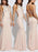 Sheath Jersey Halter Sleeveless Sweep/Brush Train With Beading Dresses - Prom Dresses