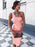Sheath One Shoulder Knee Length Pink Satin Bridesmaid Dress - Bridesmaid Dresses