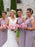 Sheath Round Neck Floor-Length Lavender Bridesmaid Dress - Bridesmaid Dresses