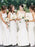 Sheath Round Neck Sleeveless White Satin Bridesmaid Dress - Bridesmaid Dresses