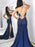 Sheath Sleeveless Sweetheart Sweep/Brush Train Lace Satin Dresses - Prom Dresses