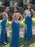 Sheath Sleeveless With Applique Floor-Length V-Neck Satin Dresses - Prom Dresses