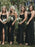 Sheath Spaghetti Straps Black Chiffon Bridesmaid Dress - Bridesmaid Dresses