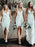 Sheath Spaghetti Straps White Chiffon Bridesmaid Dress - Bridesmaid Dresses