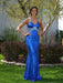 Sheath V-Neck Sleeveless Floor-Length With Beading Sequins Dresses - Prom Dresses