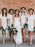 Sheath V-Neck White Chiffon Bridesmaid Dress - Bridesmaid Dresses