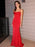 Sheath/Column Ruched Sleeveless Spaghetti Straps Matte Satin Floor-Length Dresses - Bridesmaid Dresses
