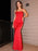 Sheath/Column Ruched Sleeveless Spaghetti Straps Matte Satin Floor-Length Dresses - Bridesmaid Dresses