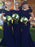 Sheath/Column Scoop Short Sleeves Floor-Length Satin Bridesmaid Dresses - Bridesmaid Dresses