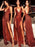 Sheath/Column Sleeveless V-neck Sweep/Brush Train Sequins Dresses - Prom Dresses