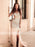 Sheath/Column V-neck Sequin Sweep/Brush Train Sleeveless Jersey Dresses - Prom Dresses