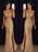 Sheath/Column V-neck Sequin Sweep/Brush Train Sleeveless Jersey Dresses - Prom Dresses