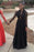 Sheer Black Long Sleeve Lace Evening Long Prom Dresses - Prom Dresses