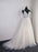 Shinny Deep V-Neck Backless A-Line Wedding Dresses - As Picture / Floor Length - wedding dresses