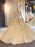 Shinny O-Neck Long Sleeves Wedding Dresses with Long Train - picture color / Long train - wedding dresses
