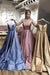 Shiny Open Back Thin Strap Pink Long Prom Dresses, Backless Pink Formal Evening Dresses