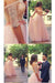 Shiny Pink Off the Shoulder Half Sleeves Sash Bow Beads Pearls Tulle Prom Dresses - Prom Dresses