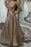 Shiny Puffy Sleeveless Sequined Court Train Prom Dress Sparkly Sequin Evening Dresses - Prom Dresses
