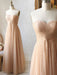 Shiny Sequins Strapless Champagne Long Prom Dresses, Champagne Formal Dresses, y Evening Dresses
