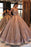 Shiny Spaghetti Strap Ball Gown Sweetheart Prom Floor Length Sequin Party Dress - Prom Dresses