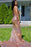 Shiny V-Neck Sleeveless Mermaid Prom Dresses with Sweep Train - Prom Dresses