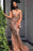 Shiny V-Neck Sleeveless Mermaid Prom Dresses with Sweep Train - Prom Dresses